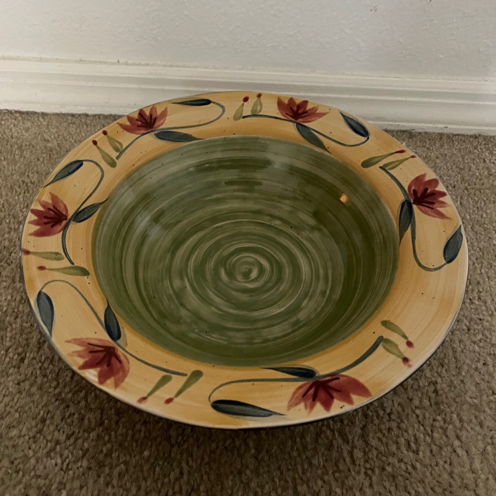 Pier 1 Hand Painted Large Bowl